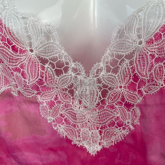 NWOT Free People Intimately Pink and White Lace Bodysuit Size L - Picture 3 of 7